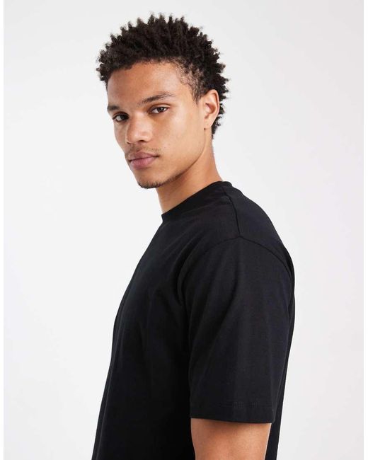 ASOS Black Relaxed T-shirt With City Text Graphic for men