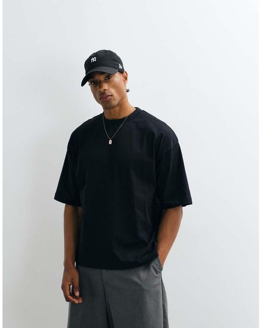 ASOS White Boxy Oversized T-Shirt With Cocktail Graphic for men