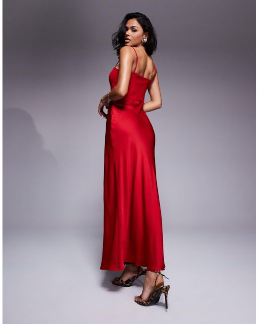 EVER NEW Square Neck Corset Maxi Dress in Red | Lyst EVER NEW Square Neck Corset Maxi Dress in Red | Lyst