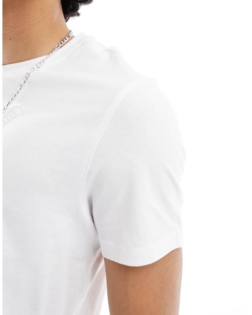 Bershka White Basic T-shirt for men