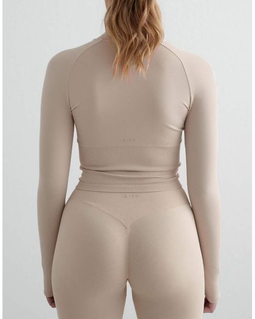 Aim'n Natural Clay Shape Seamless Zip Jacket
