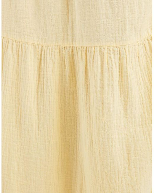 Pieces Natural Boho Tiered Maxi Skirt