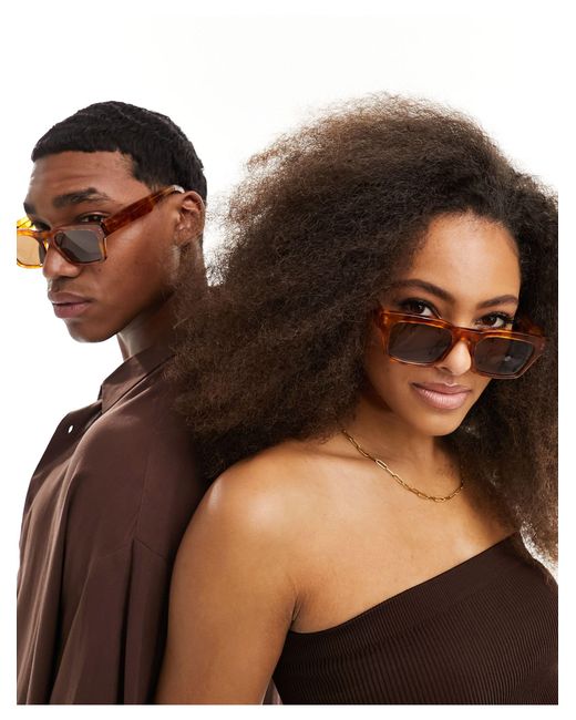 Spitfire Brown Cut Eighty Two Square Sunglasses