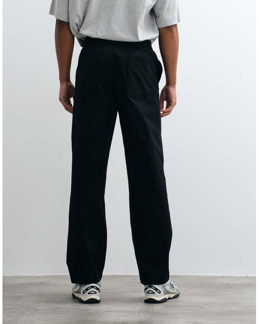 Only & Sons White Fade Loose Fit Cotton Trouser for men