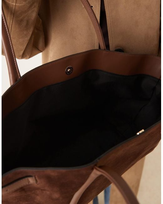 ASOS Brown – tragetasche aus wildlederimitat