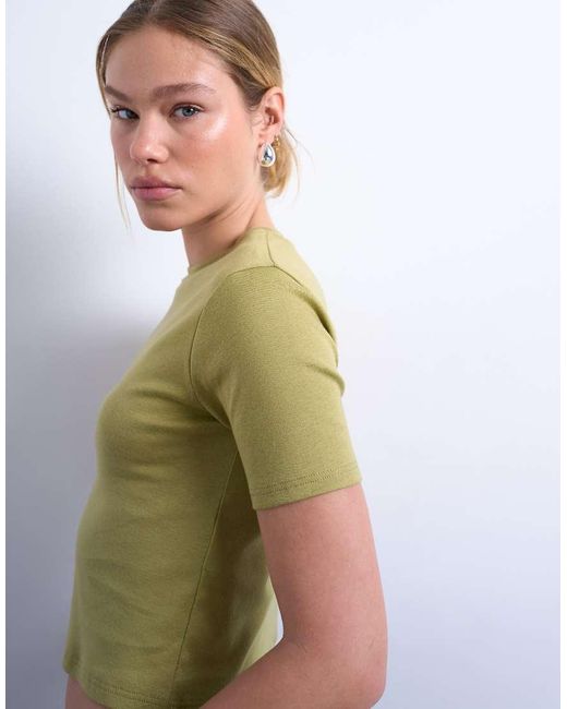 TOPSHOP Blue Shrunken Everyday Tee