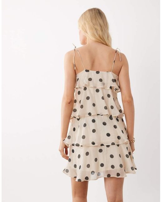 Jdy Natural Tiered Mini Dress