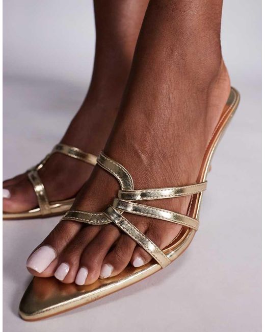 SIMMI Brown Simmi London Thor Heeled Mule Sandal