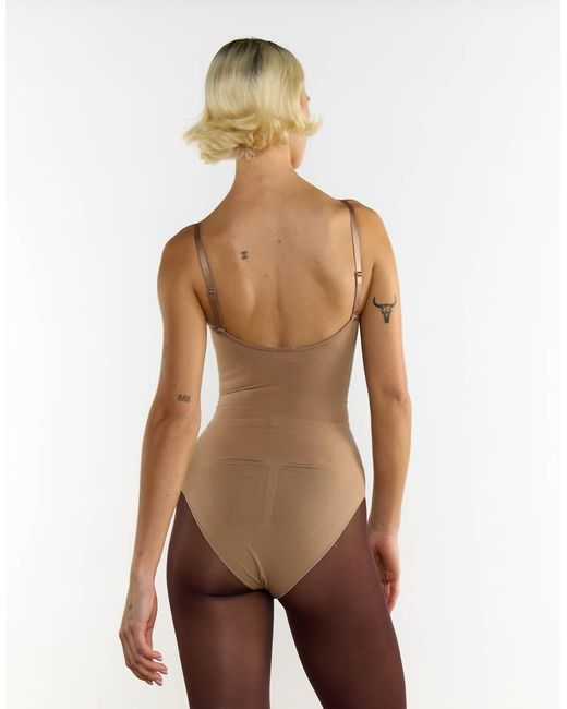 agon® Natural V Neck Bodysuit