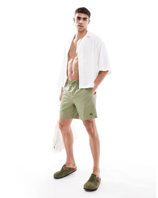 Fred Perry Green Swim Short for men