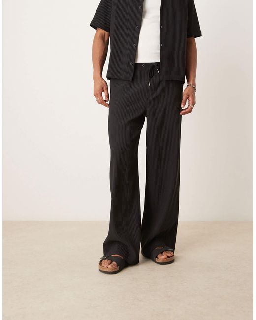 Pantalon d'ensemble ample et plissé ASOS pour homme en coloris Natural