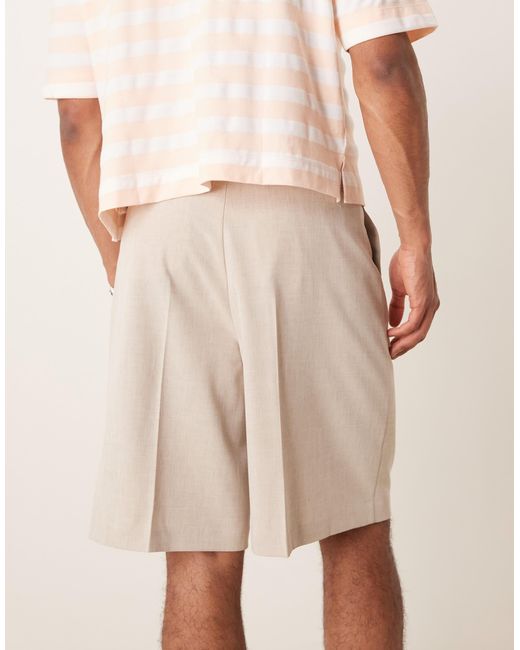 ASOS Natural Smart Bermuda Shorts for men