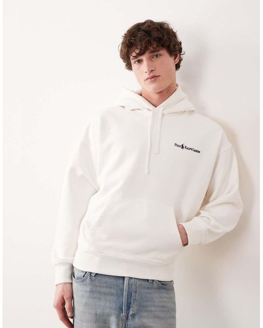 Polo Ralph Lauren Natural Chest Sctipt Logo Hoodie for men