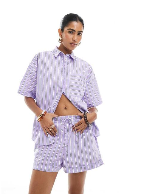ASOS Gestreepte Short in het Multicolor
