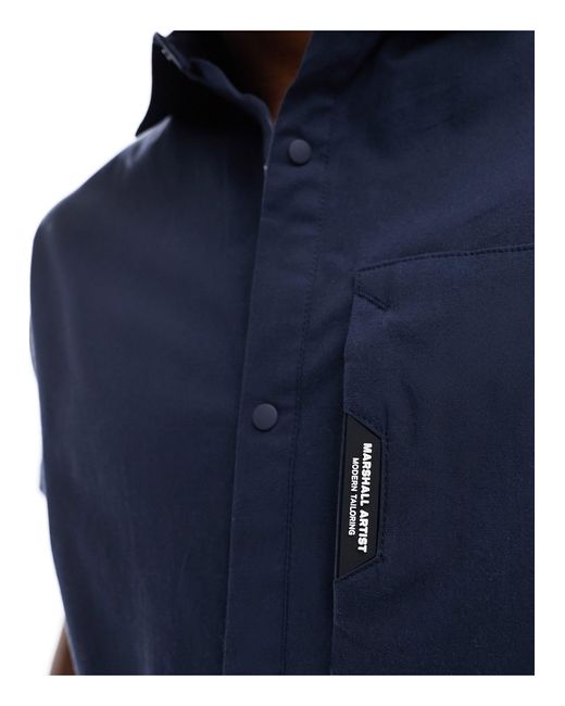 Chemise à manches courtes avec poche - marine Marshall Artist pour homme en coloris Blue