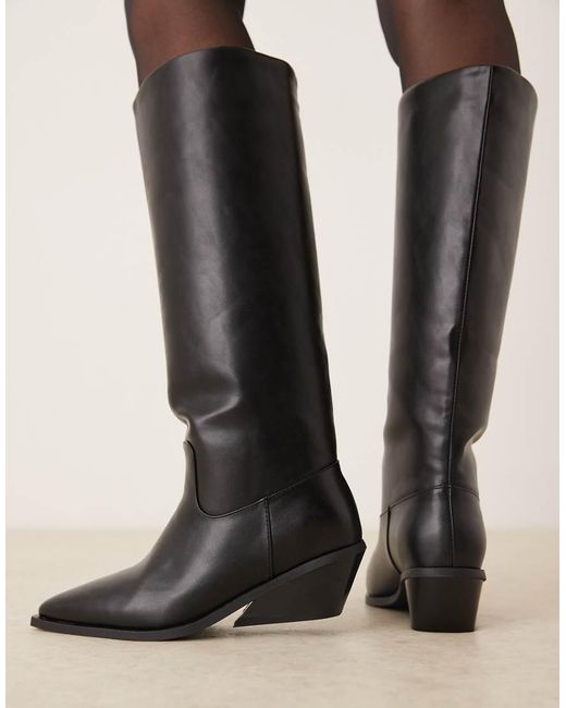 Glamorous Natural Western Knee Boots