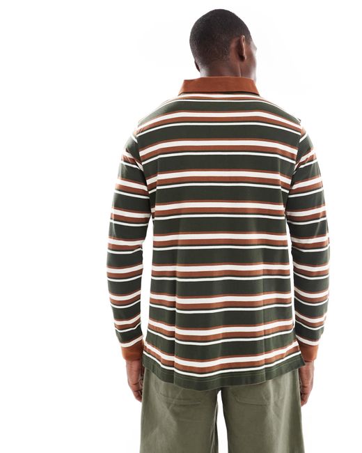 Santa Cruz – locker geschnittenes, langärmliges polohemd in Gray für Herren