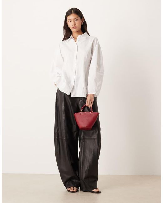ASOS Natural Cocoon Sleeve Cinch Back Shirt