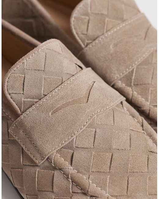ASOS Brown Weave Loafers for men