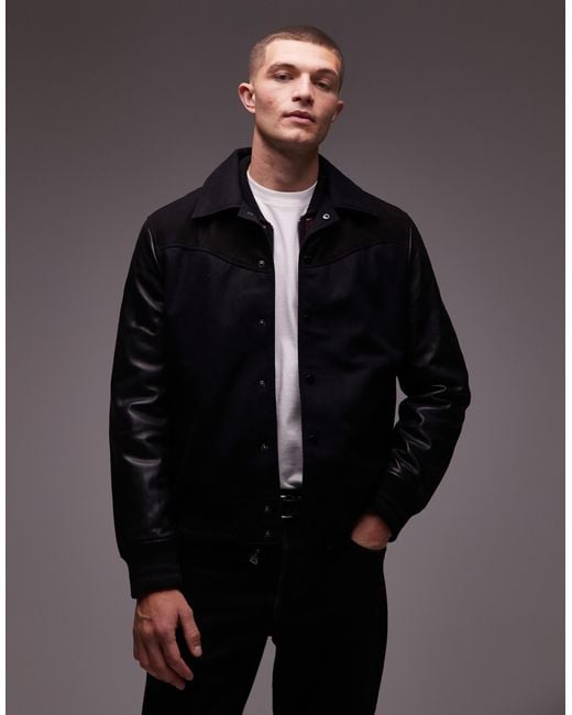 AllSaints Black Endleton Bomber for men