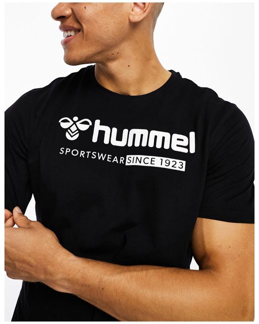 Hummel Regular Fit T-shirt With Oversized Logo in Black for | Lyst