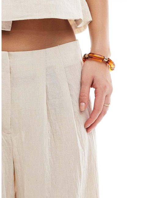 Vero Moda White Pleat Front Wide Leg Trouser Co-Ord