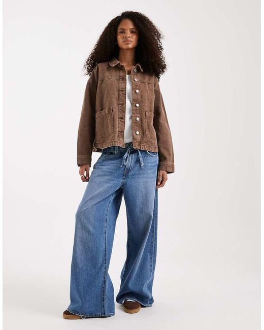 Vero Moda Blue Denim Shacket With Front Pockets