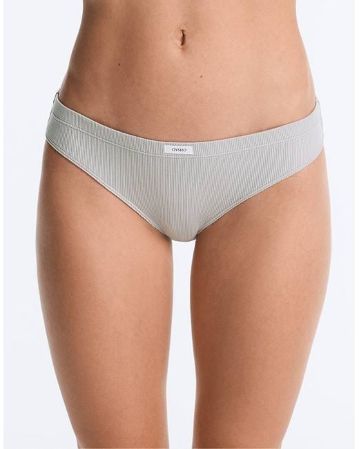 Oysho White 3 Classic Cotton Briefs