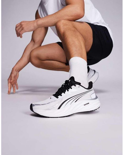 PUMA White Velocity Nitro 4 Trainers for men
