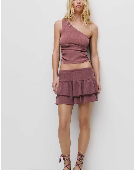 Pull&Bear Red – rustikaler minirock