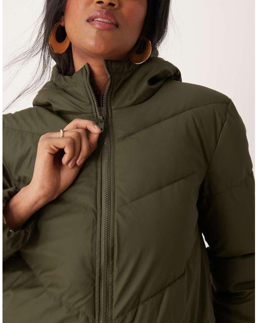 Jdy Natural Longline Water Repellent Padded Coat