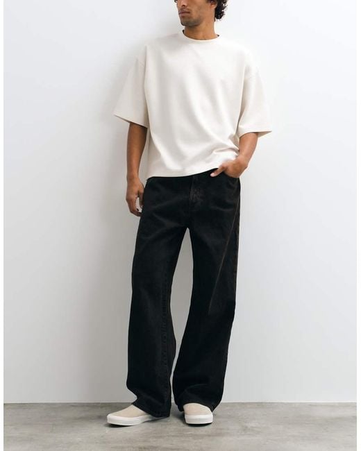 Abercrombie & Fitch White Baggy Fit Jeans for men
