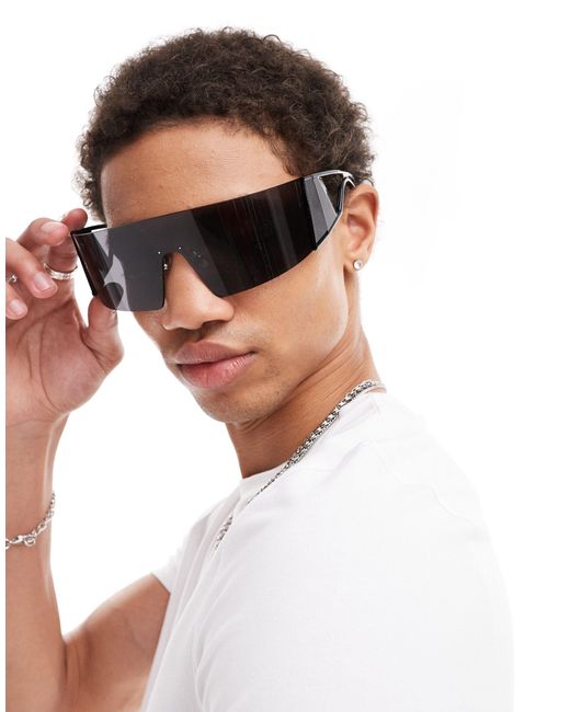 ASOS – visor-sonnenbrille in White für Herren