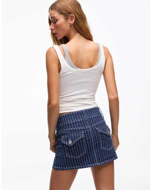 Bershka Natural Denim Skort
