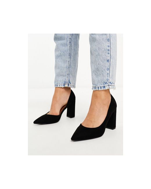ASOS Black Wide fit – winston – d'orsay-high heels