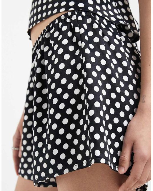ASOS Black Satin Micro Shorts