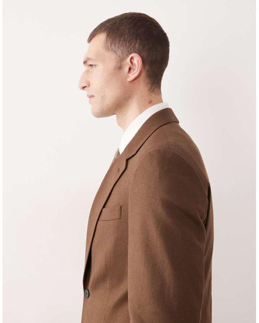 ASOS Brown Skinny Suit Jacket for men
