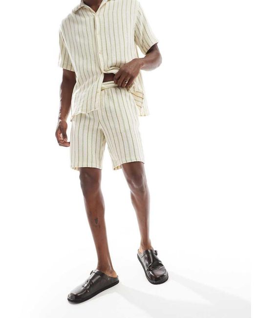 Jack & Jones Natural Co-Ord Texture Short for men