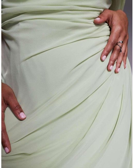 ASOS Multicolor Asos Design Curve Georgette Bardot Bridesmaids Dress