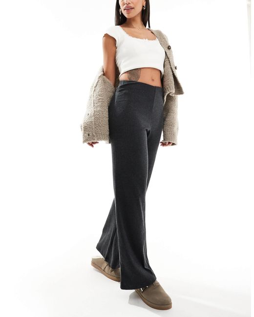 Brave Soul Black – gerippte hose