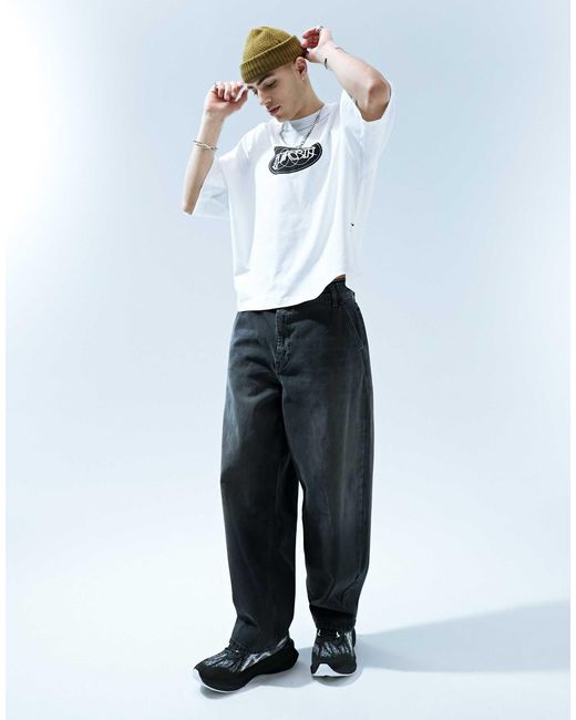 Jean style skateur Bershka pour homme en coloris White