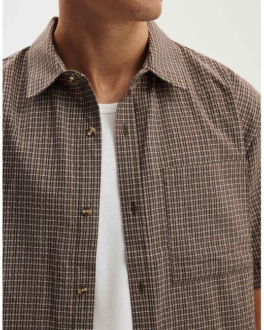Cotton On Natural Darcy Short Sleeve Shirt for men