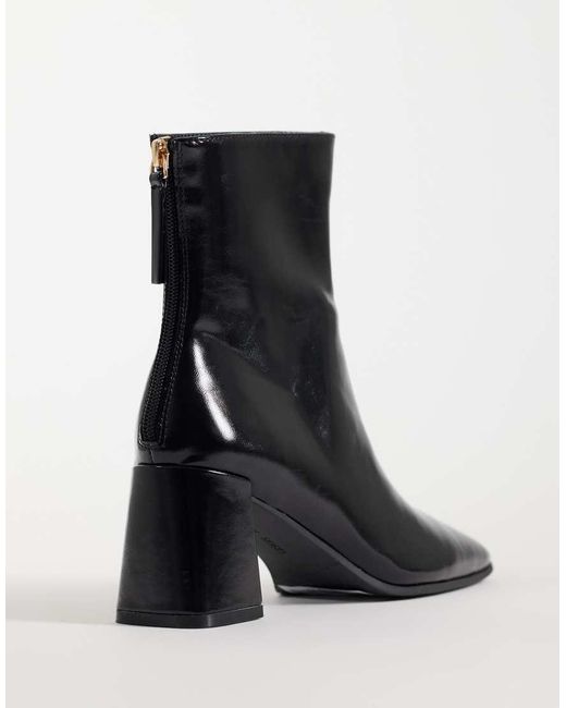 ASOS Black Rafe Block Heel Ankle Boots