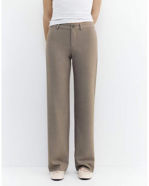 Pull&Bear Brown Petite Pants With Back Pockets