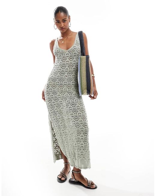 Brave Soul White Knitted Beach Dress