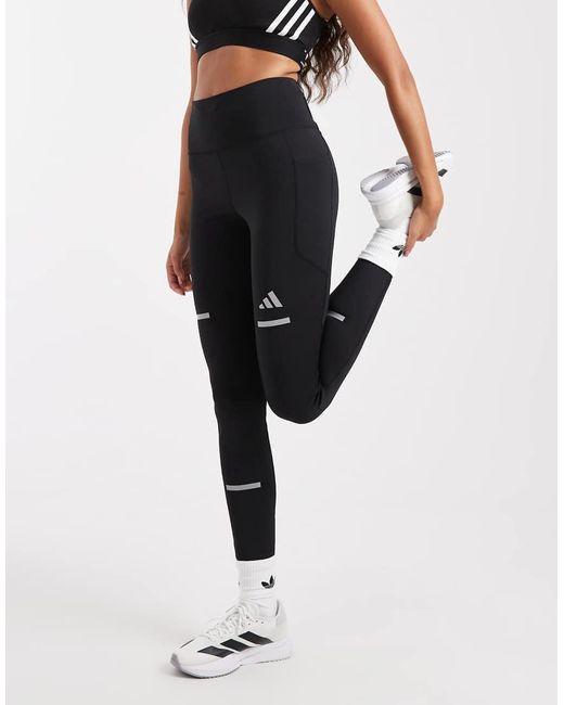 Adidas Originals White Adi365 Running Climawarm+ Leggings