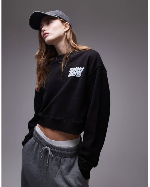 Tommy Hilfiger Black Bubble Logo Backprint Sweatshirt