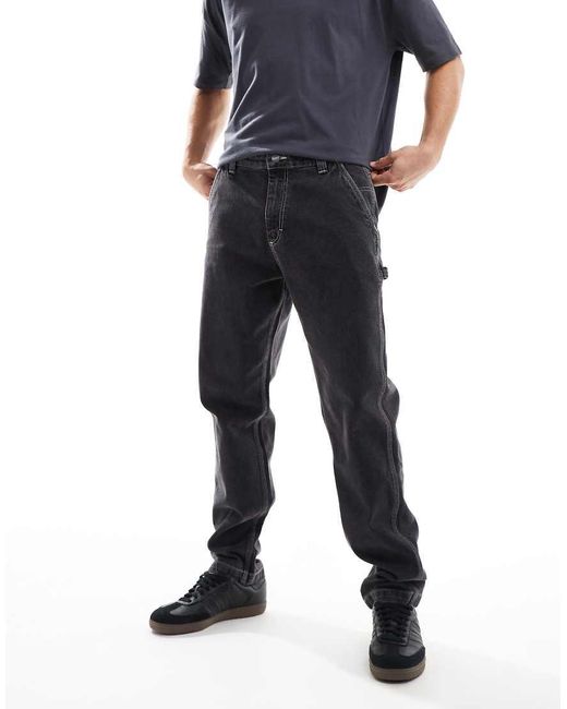 Lee Jeans Black Carpenter Relaxed Fit Jeans for men