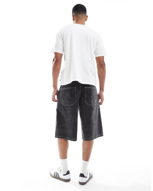 ASOS White Longer Length Denim Jort for men