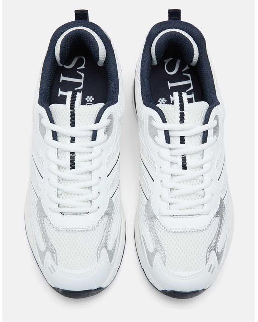Stradivarius White Trainers With Detail